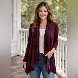Femme Open Front Lightweight Cardigan